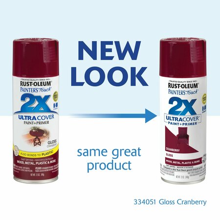 Rust-Oleum Spray Paint, Cranberry, Gloss, 12 oz 334051